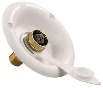 JR Products 321-B-26-A Fresh-Water Inlet with Check Valve - White