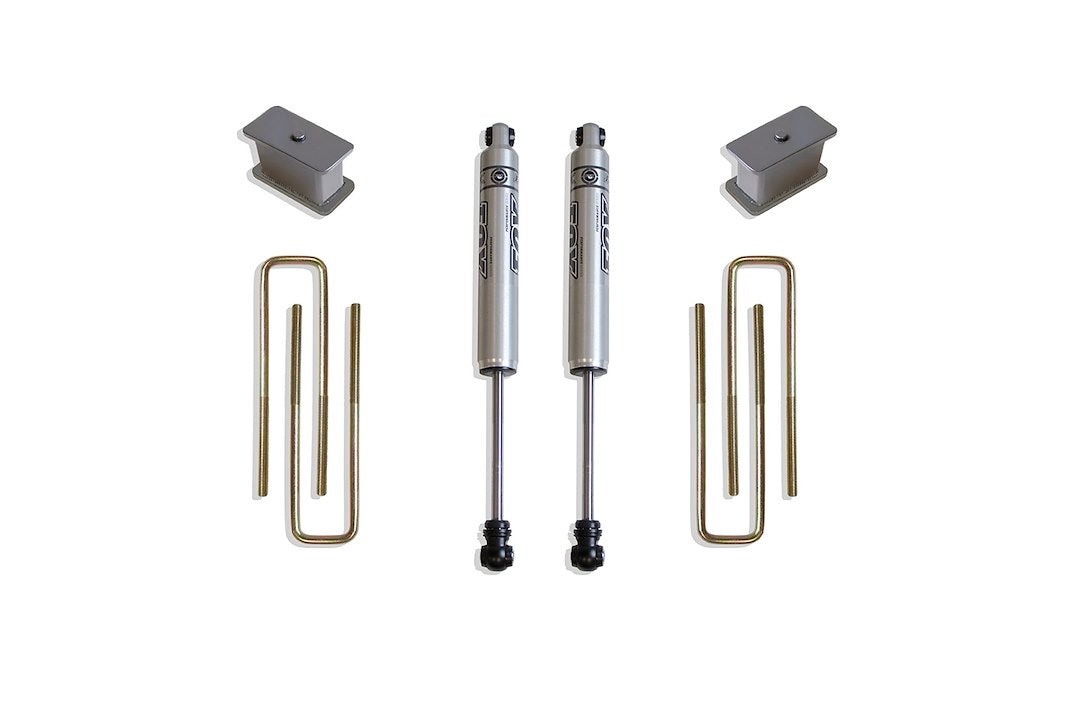 MaxTrac 901330F Lift Blocks with U-Bolts and FOX Shocks