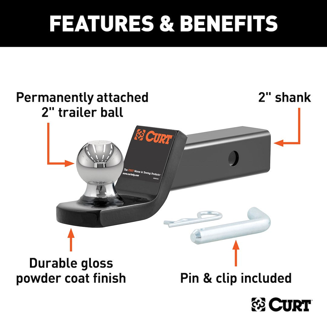 Curt 45134 Trailer Hitch Ball Mount - image 3