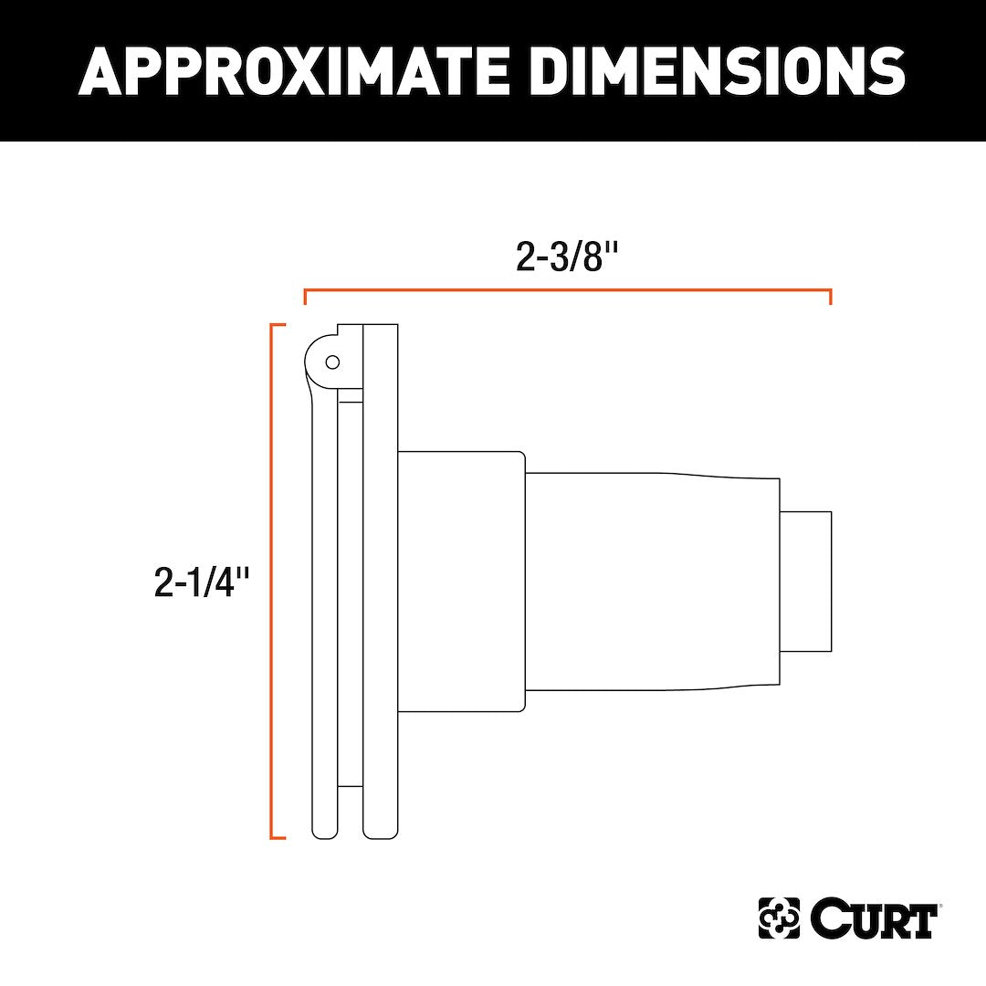 CURT Semi-universal 4 Round Trailer Wiring Connector (58070)