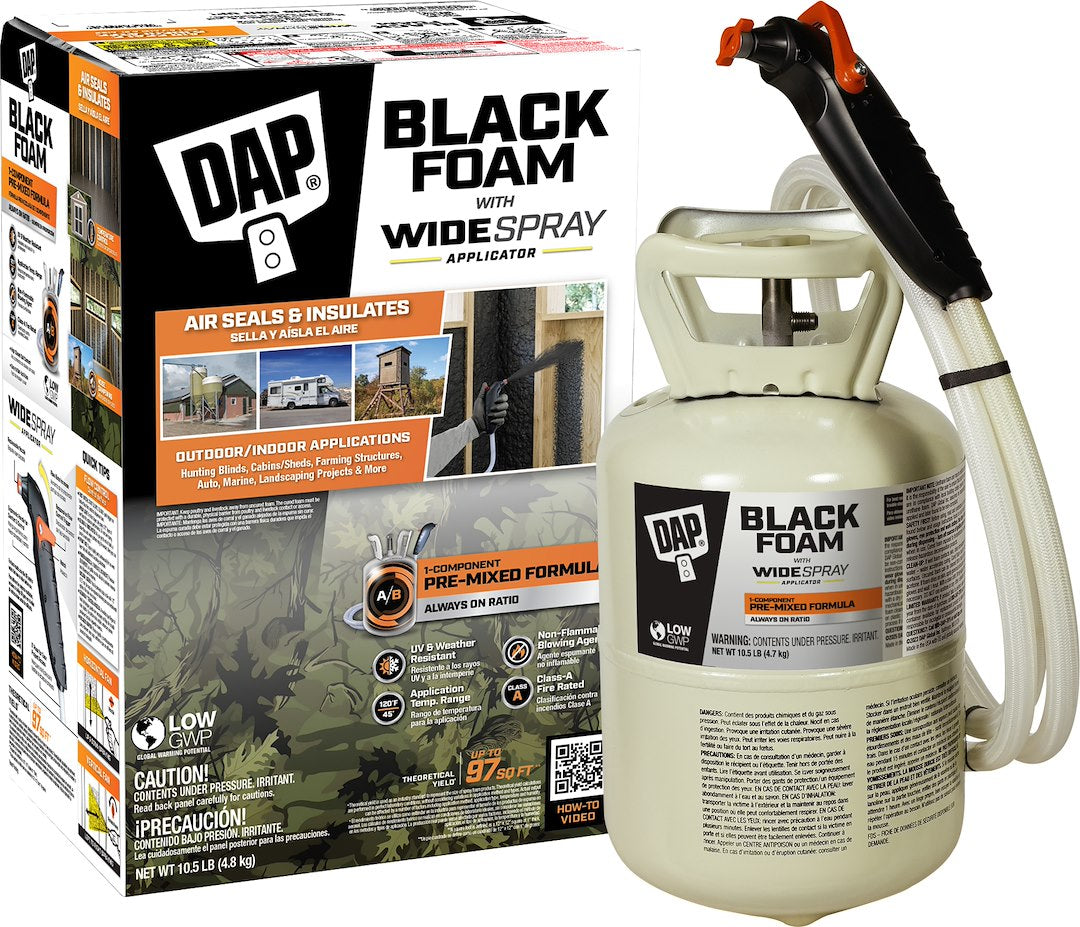 Dap 7565000321 Black Insulating Foam Canister Kit, 10.5 lb