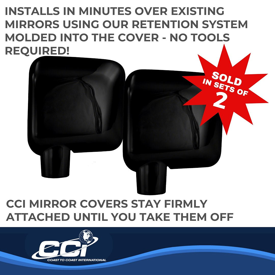 Coast To Coast MC67401BK Wrangler JK Black Mirror Covers - image 3