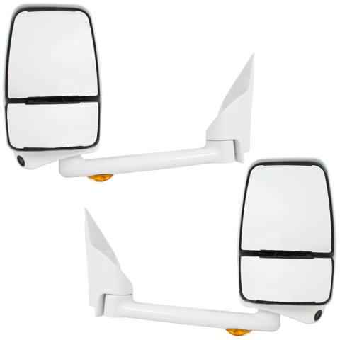 Velvac 719329 2020 Deluxe RV Exterior Mirror Set – Heated, Camera, White