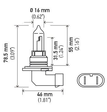 Hella 9005 100W Halogen Headlight Bulb