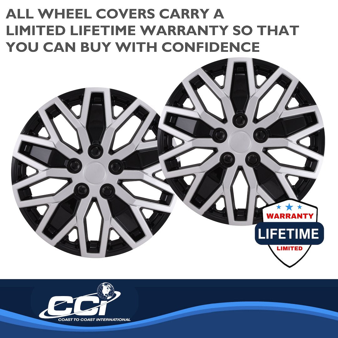 Coast To Coast 105116SB 16-Inch Black/Silver U-Spoke Covers - image 4