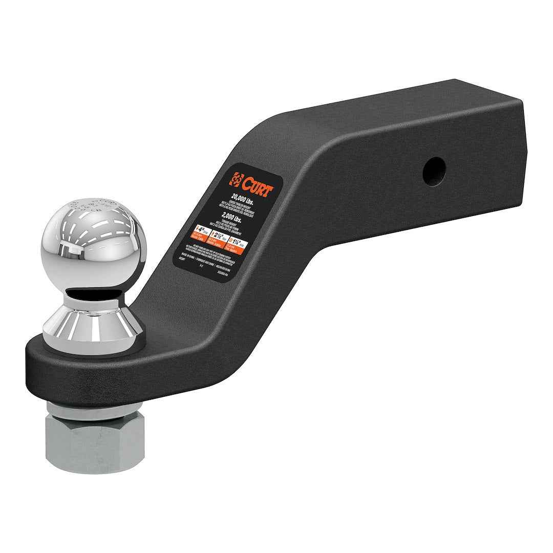 CURT 45372 Ball Mount - 2-5/16 in Ball, 4 in Drop, 20000 lb
