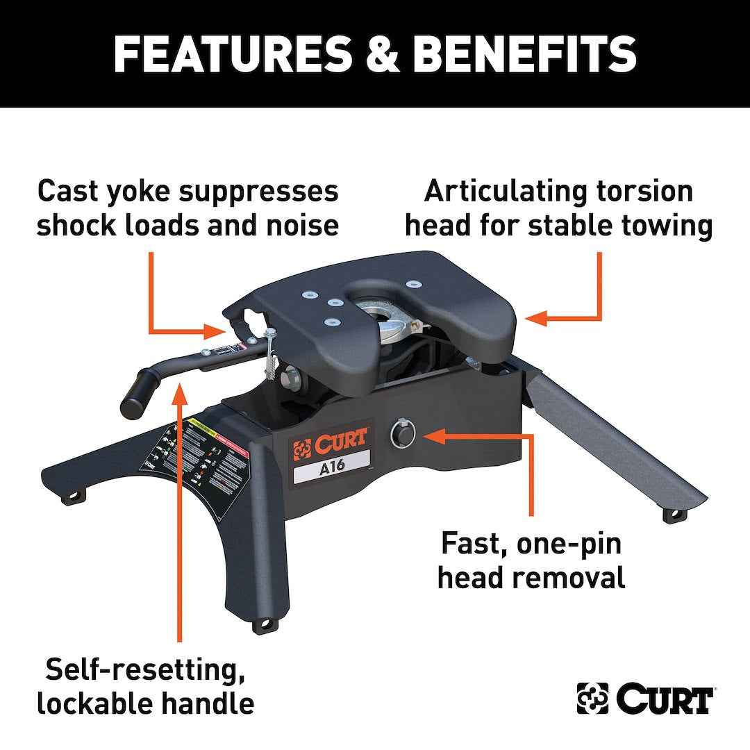 CURT 16120 5th-Wheel Hitch - 16000 lb