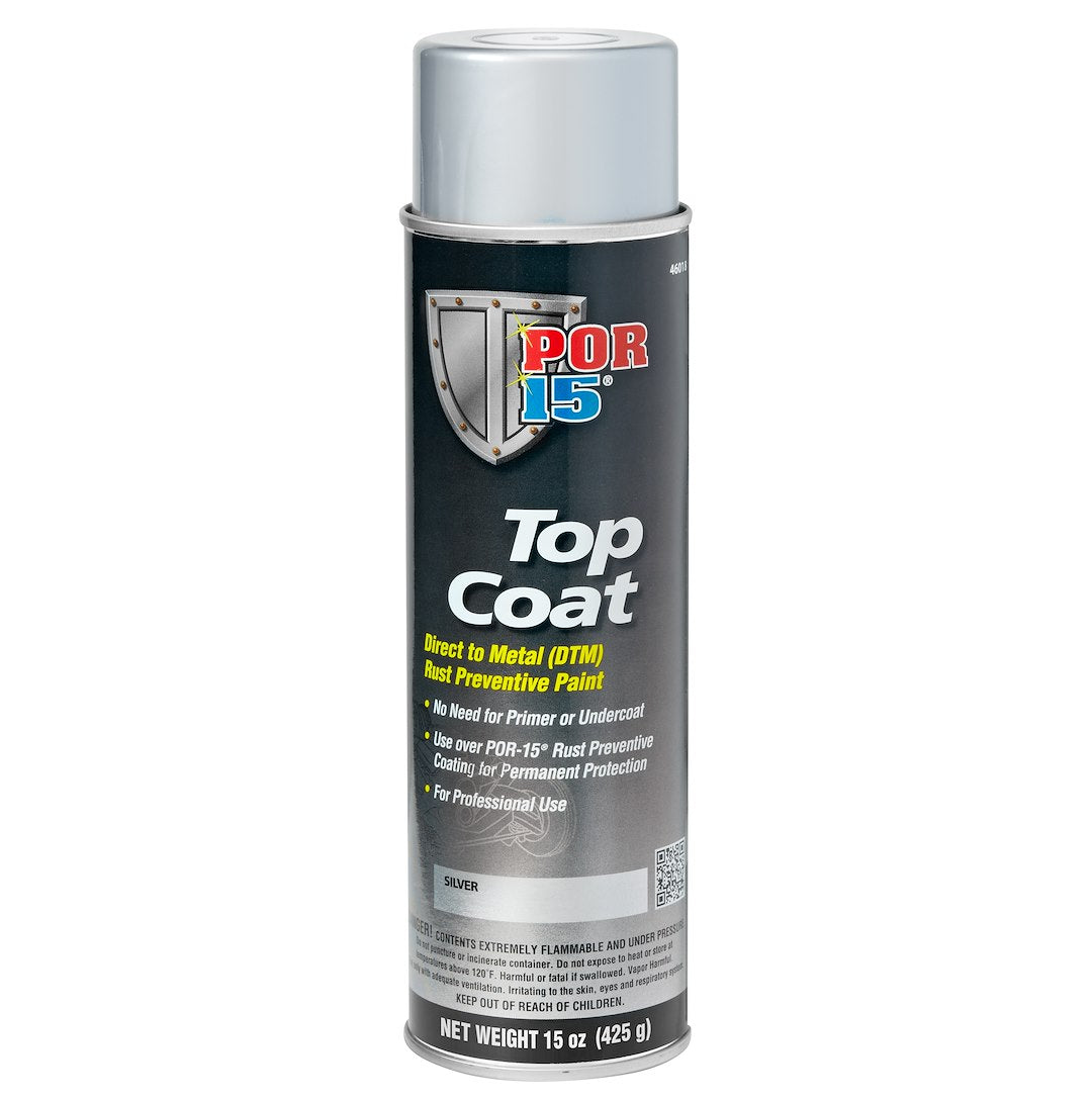 POR-15 46018 Silver Aerosol Top Coat