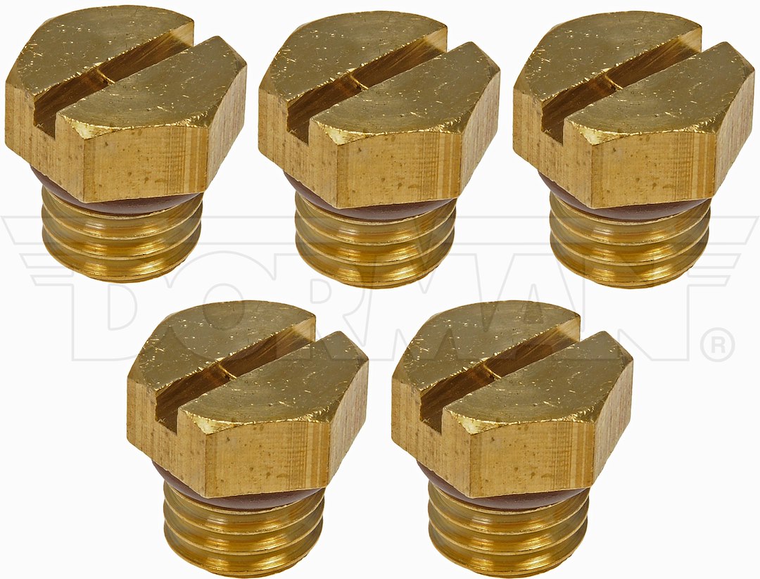 Dorman 904112HP Brass Fuel Filter Bleeder Screws, Set of 5 - image 1