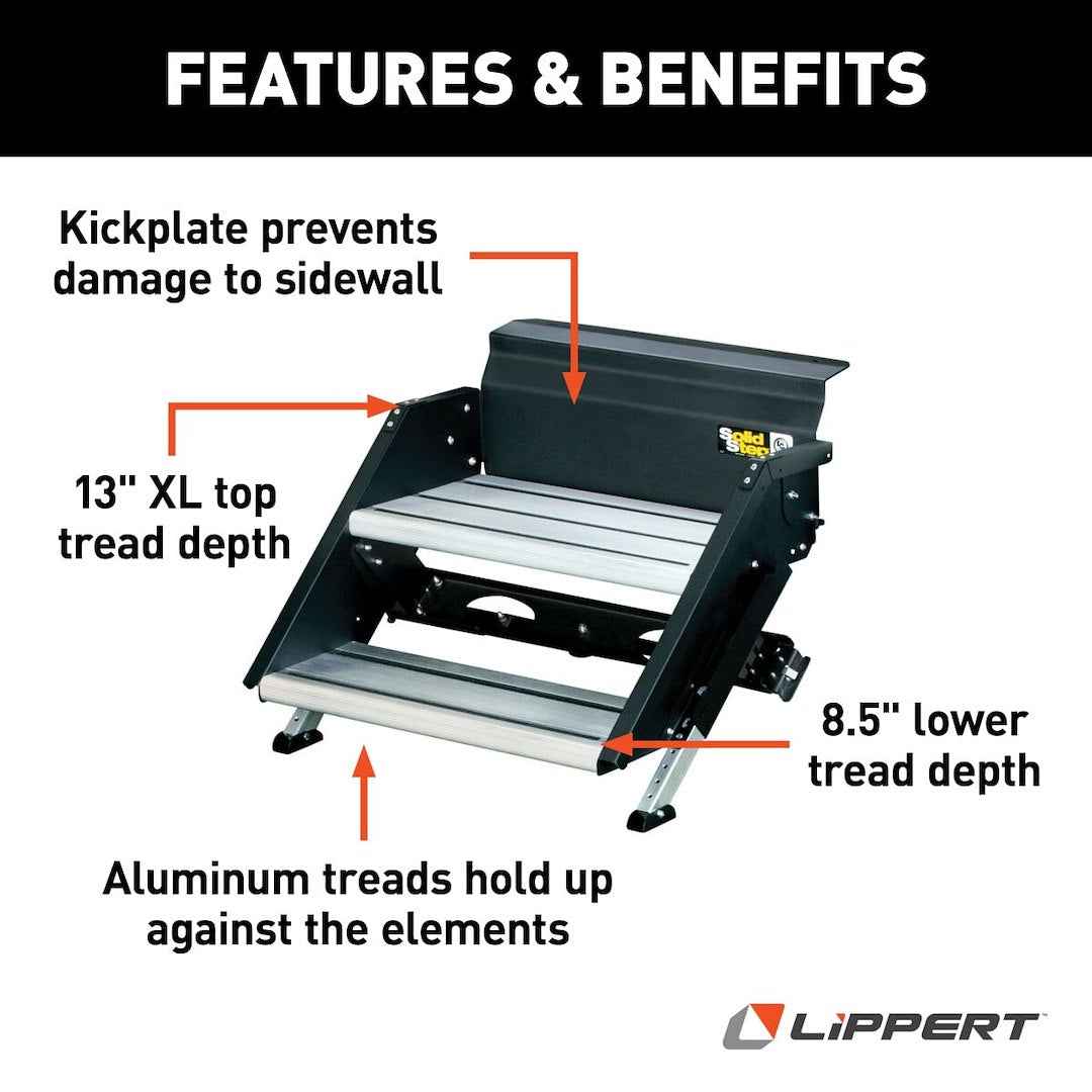 Lippert 733931 SolidStep 2-Step RV Entry - 400 lb