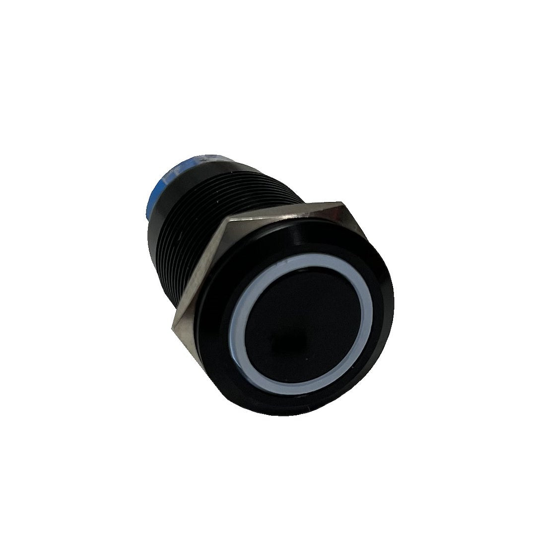 Race Sport RSMB19MMW 19 mm Momentary Push Button Switch