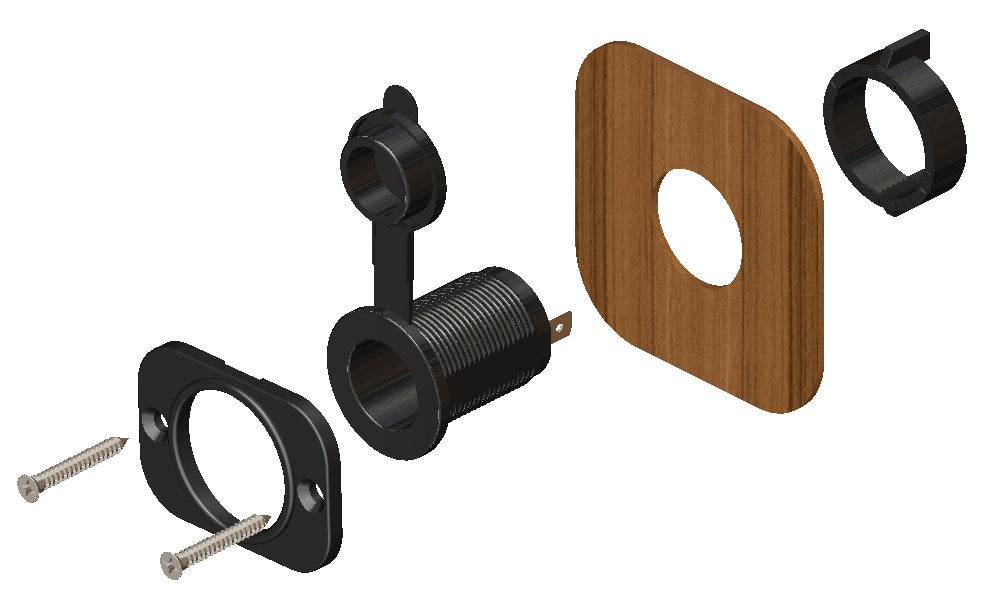 Sea Dog 426120-1 Deluxe Power Socket with Screws