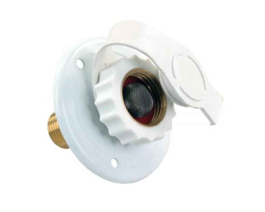 JR Products 62165 Fresh-Water Inlet with Check Valve - White