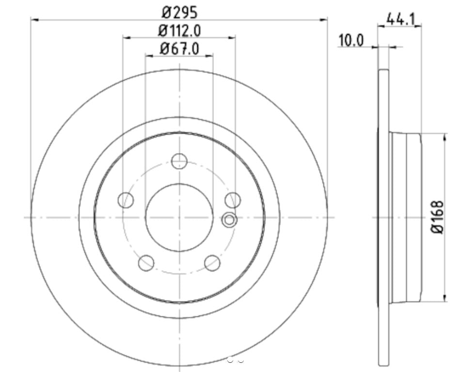 Hella 355119422 High-Carbon Solid Disc Brake Rotor