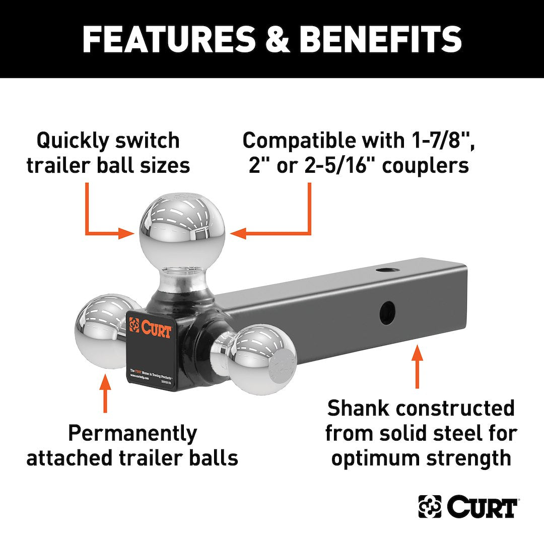 Curt 45655 Trailer Hitch Ball Mount - image 2