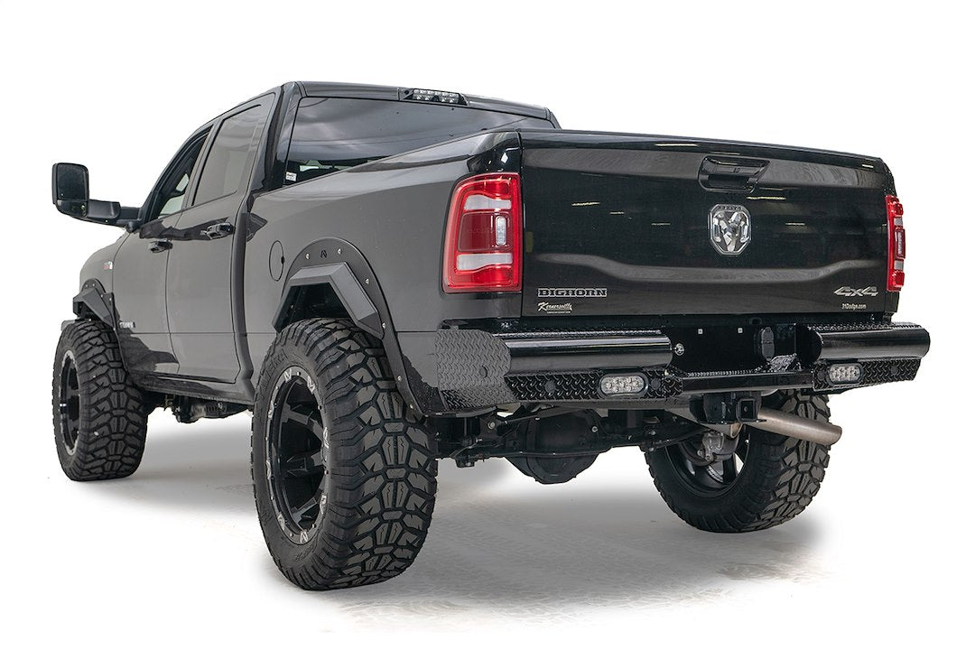 Fab Fours DR19-T4450-1 Black Steel Rear Bumper