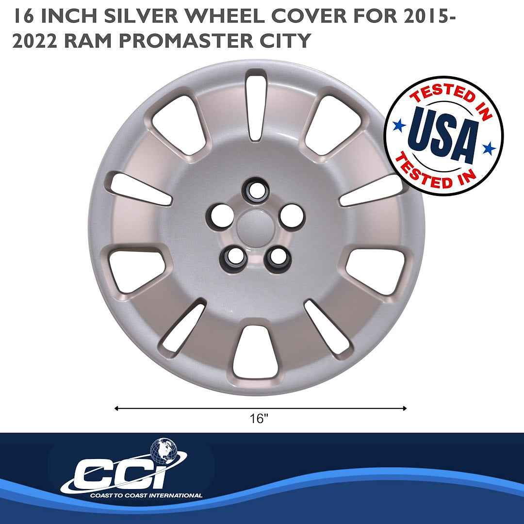 Coast To Coast 54416S ProMaster City Silver Wheel Covers - image 2