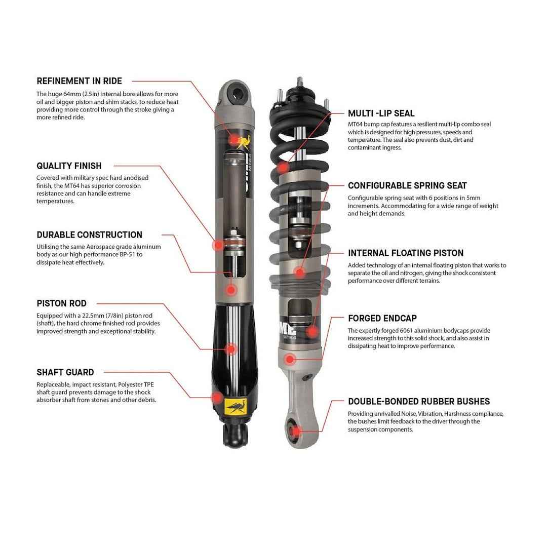 ARB MT64601035 MT64 Rear Shock for Select Toyota Tacoma