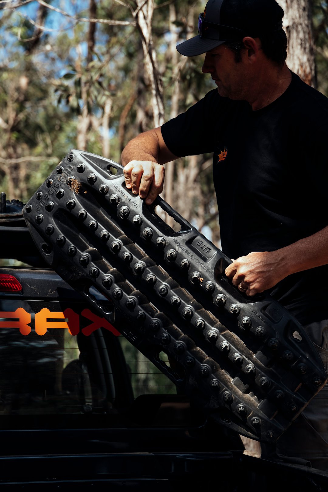 Rhino-Rack USA Mtxltbk Black Maxtrax Lite Traction Mat