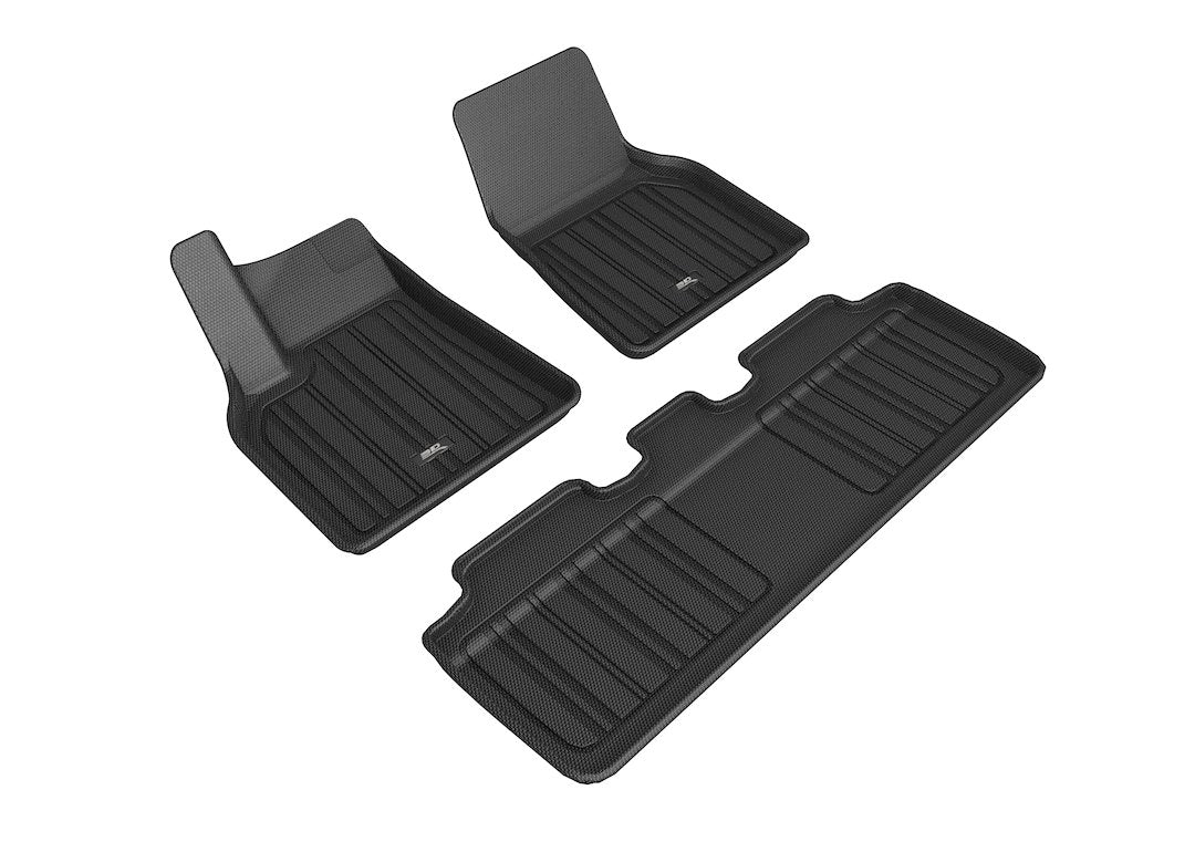 3D Mats ELITECT Series Floor Liner Thermoplastic Rubber Of Carbon Fiber Texture E1TL02701809 - image 1