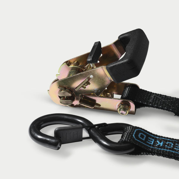 Decked A0088-Rstp-Blk Black Ratchet Tie-Down Strap