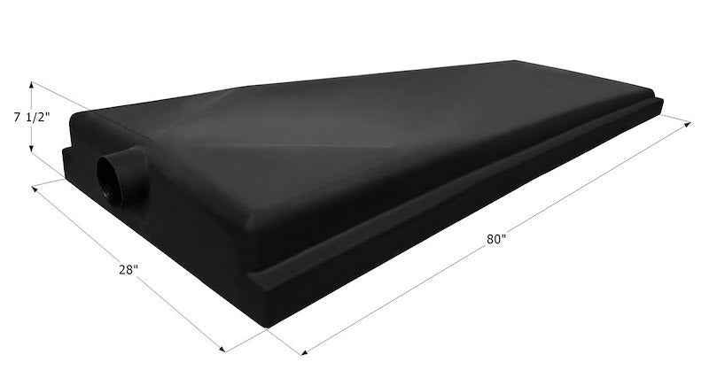 ICON 14056 Waste Holding Tank 50 Gallon 80 x 28 x 7.5 Inch RV Black & Gray
