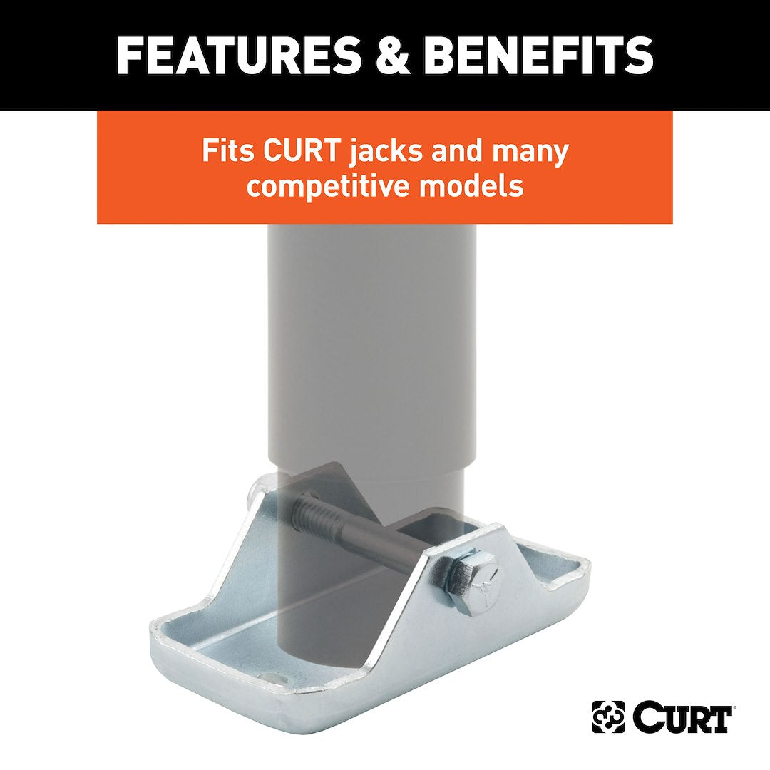 CURT Trailer Tongue Jack Foot Plate (28270) – Height (In): 1-3/8 Inch