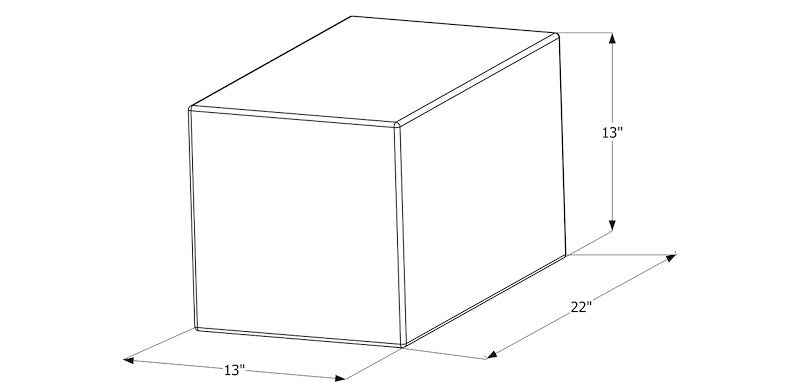 15 Gallon Roto-Molded Fresh Water Tank – 22" x 13" x 13"