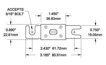 Blue Sea 5131-BSS 250A ANL Fuse