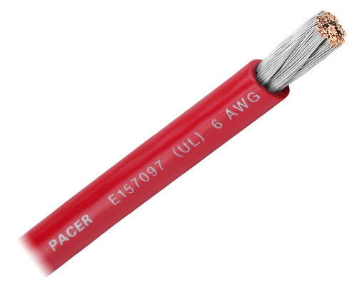 Pacer Marine Wul6rd-100 PVC-Insulated Battery Cable