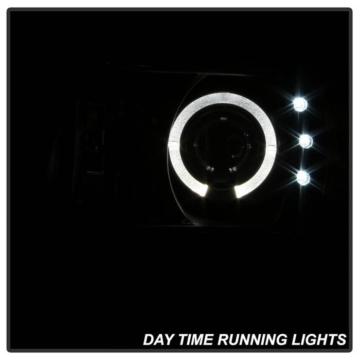 Spyder 5010087 Black Halo Halogen Headlight for 94-00 Ram