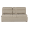 62" Jackknife RV Sofa – Altoona Beige – 2-Seater with Fold-Down Center & Cupholders