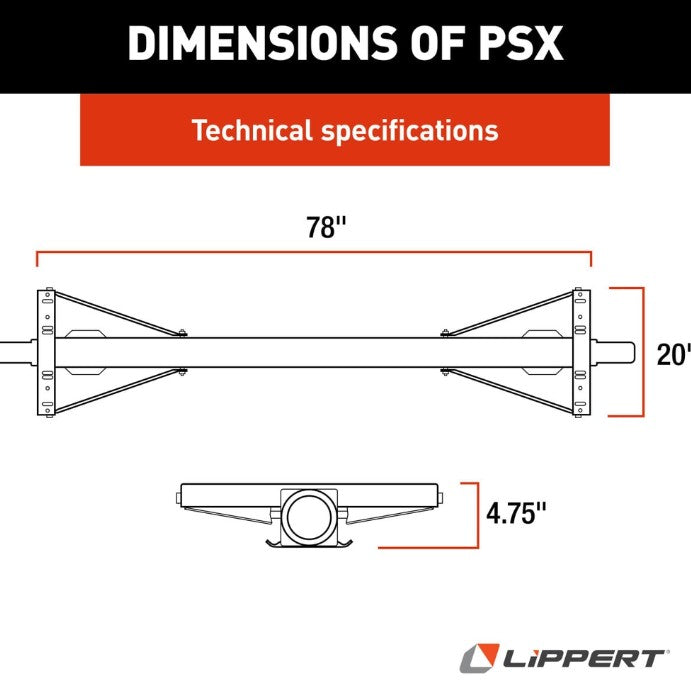 Lippert 2025012487 PSX1 Electric Trailer Stabilizer Jack – 30 Inch Lift