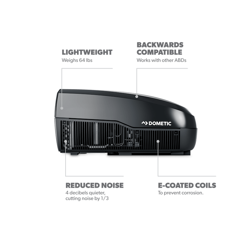 Dometic FreshJet 3 13500 BTU RV Air Conditioner – Black, FJX3473MBKAS