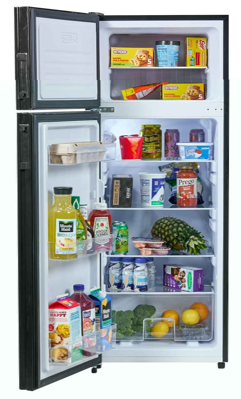 Invision 12V RV Fridge 7.7 Cu Ft – Black, Left Hand Hinge 180-2742