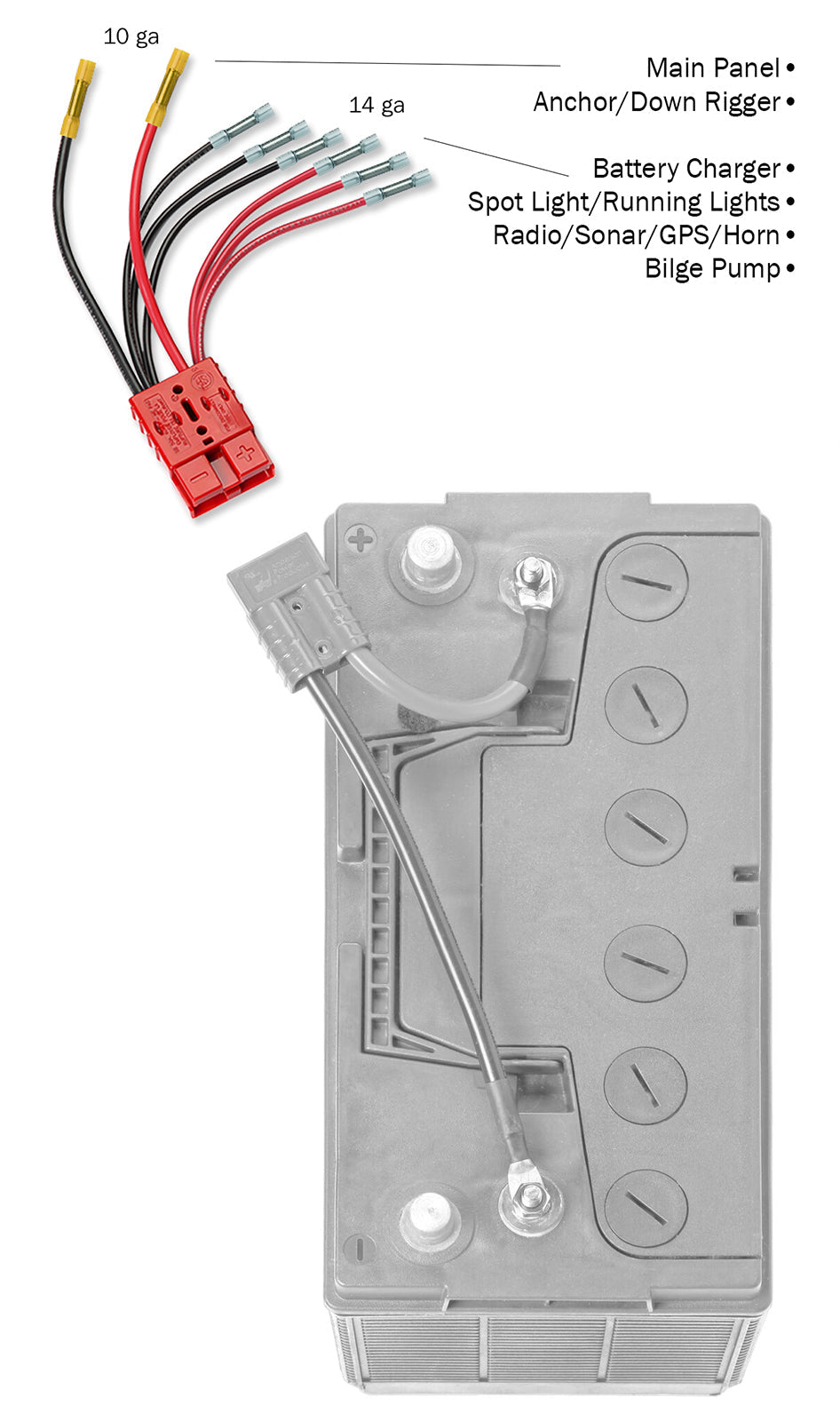 Connect-Ease RCE12VB4 Four-Lead Accessory Battery Harness - image 2