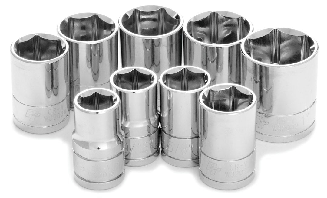 Performance Tool W32002 1/2-Inch Drive Six-Point Socket Set