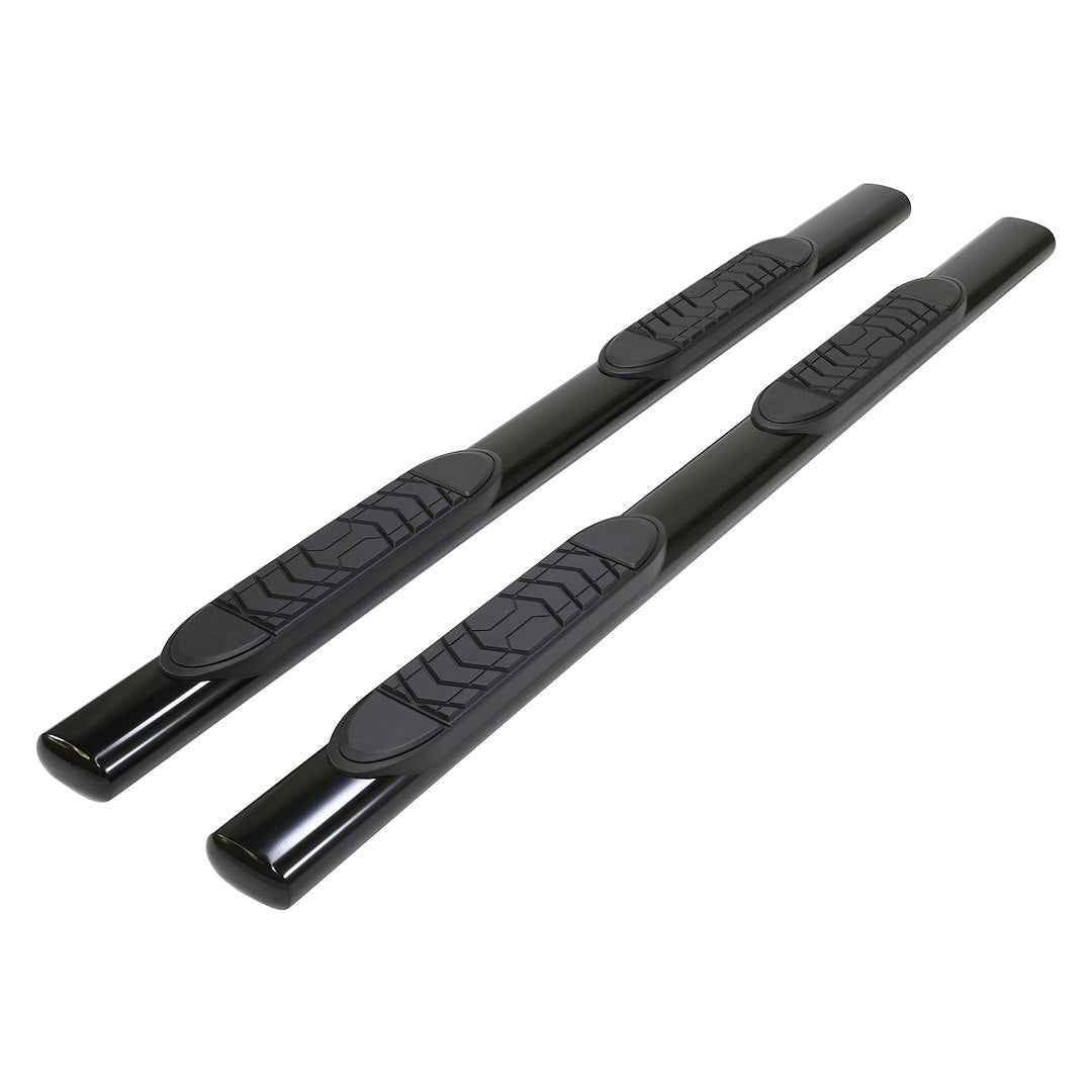 TrailFX A7038B 5 in Oval Nerf Step Bars - Black, 300 lb