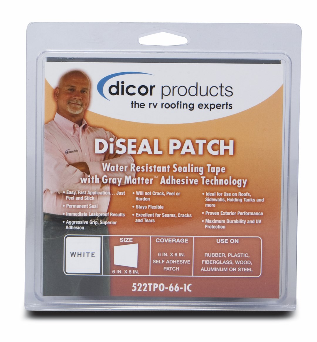 Dicor Corp. Roof Repair Tape (522TPO661C) – Length: 6 Inch