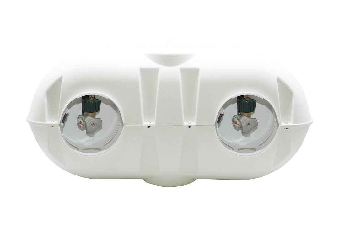 Flame King PCCRV20WHT Dual 20-lb Propane Tank Cover - White