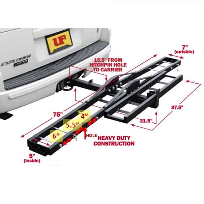 Ultra-Fab Products 48-979033 Motorcycle Carrier - Receiver Hitch Mount - image 6