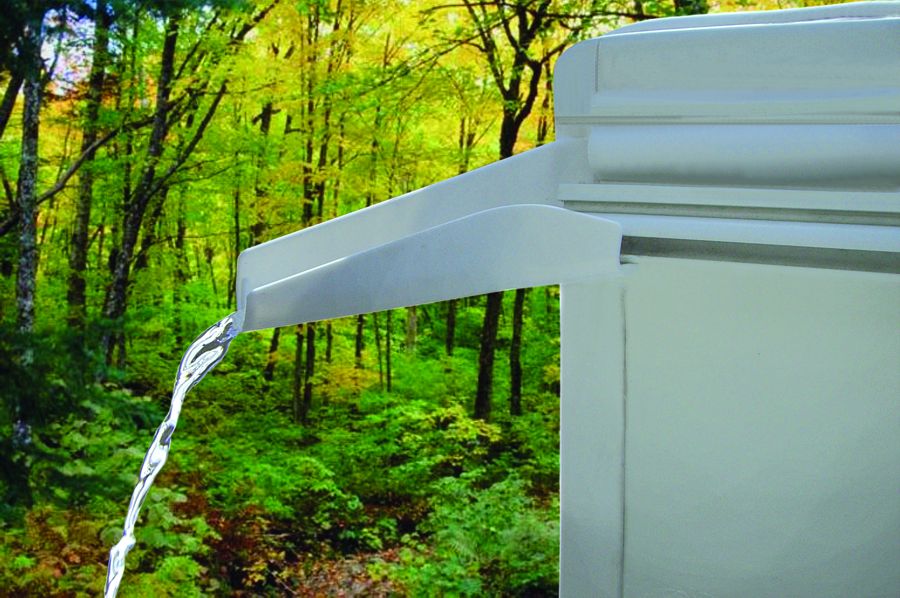 JR Products Drip Rail Gutter Spout (655PWA) – Color: Polar White