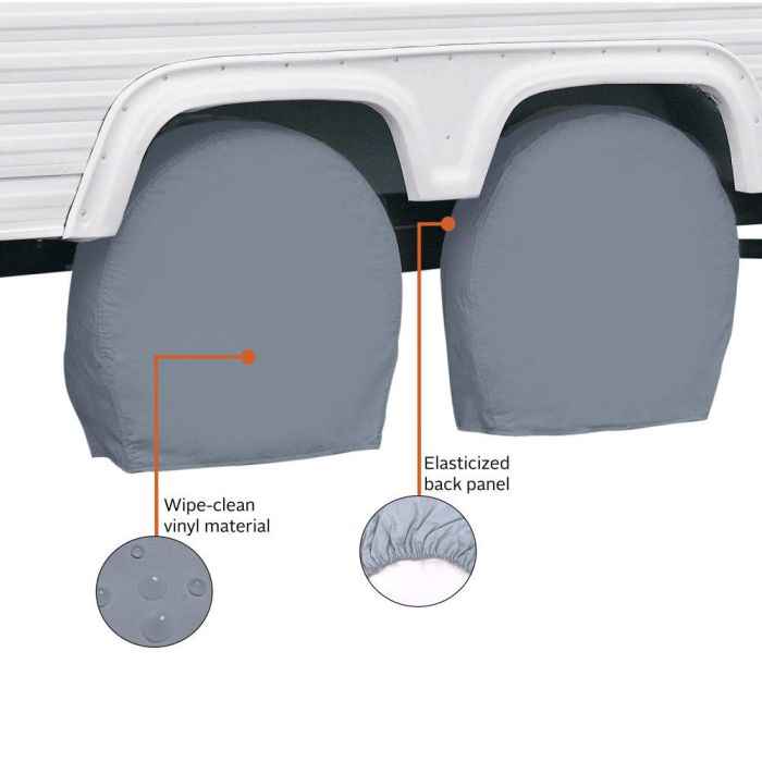 Classic Accessories 83151001 Vinyl Tire Covers - Pair
