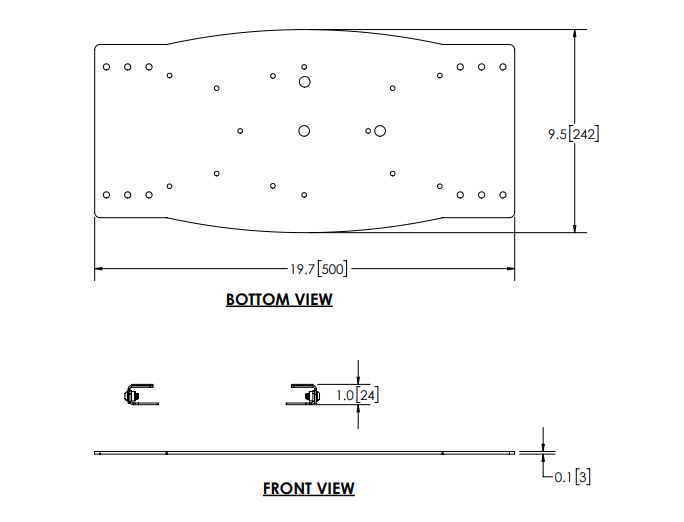 Ecco Ez6016-W Drill-Free Rooftop Warning-Light Platform