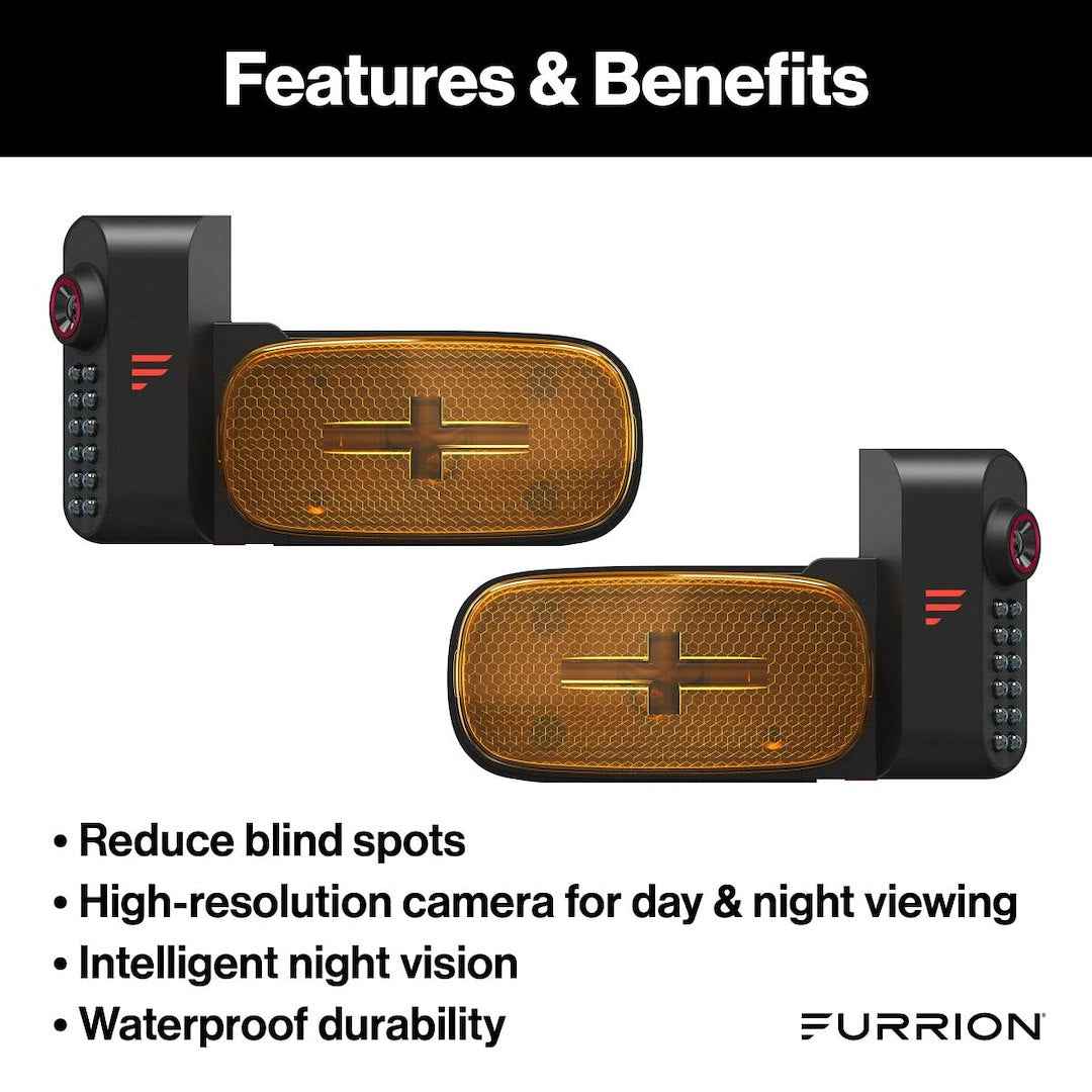 Furrion 2021124443 Vision S+ Side Camera Pair - 1080p, Amber LEDs