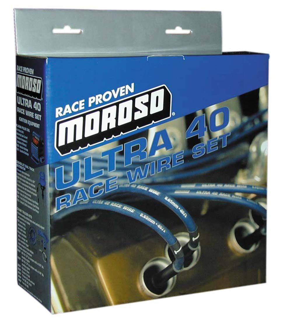 Moroso Performance 73616 Ultra 40 Blue Spark Plug Wire Set
