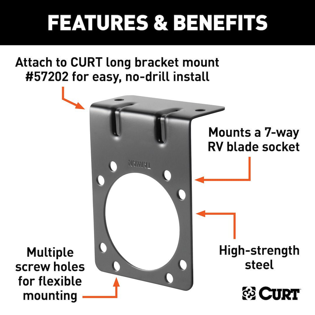 CURT Trailer Wiring Connector Mounting Bracket (58291)