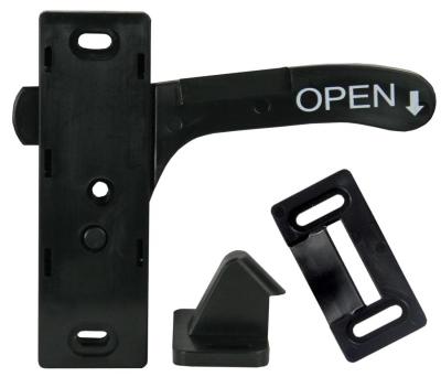 JR Products Screen Door Latch (10765) – Color: Black