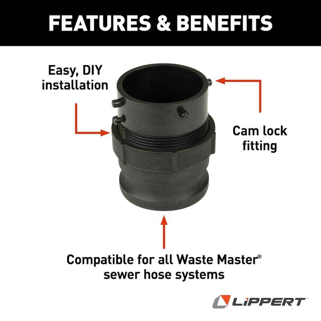Lippert 360785 Waste Master Bayonet-to-Camlock Sewer Adapter