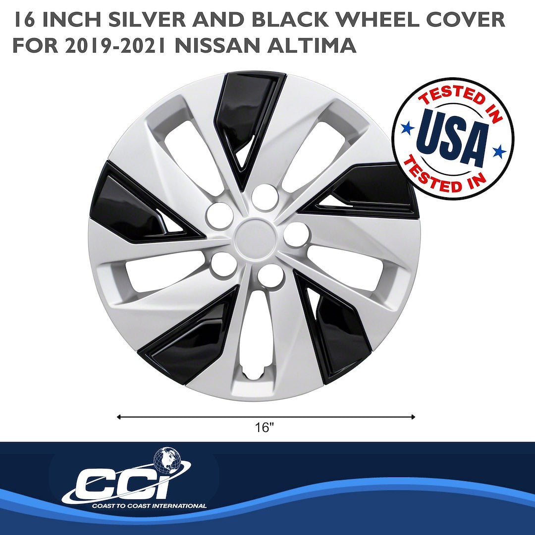 Coast To Coast 53816SB Altima Silver/Black Wheel Covers - image 3
